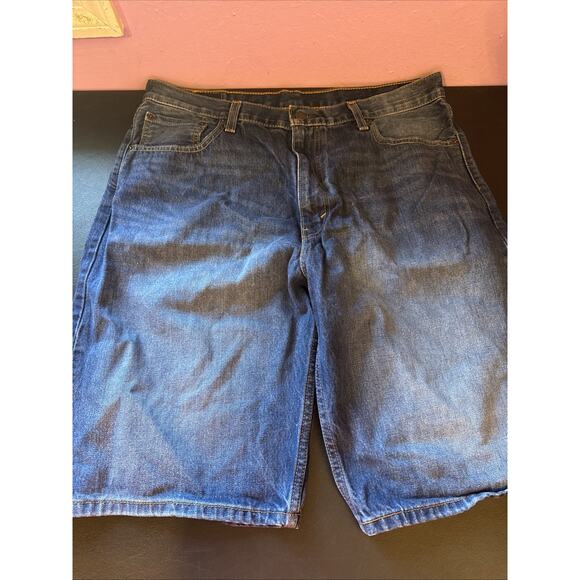 Mens Levis 569 Jean Shorts Stretch Size 36 (36Wx12L) - Picture 1 of 8